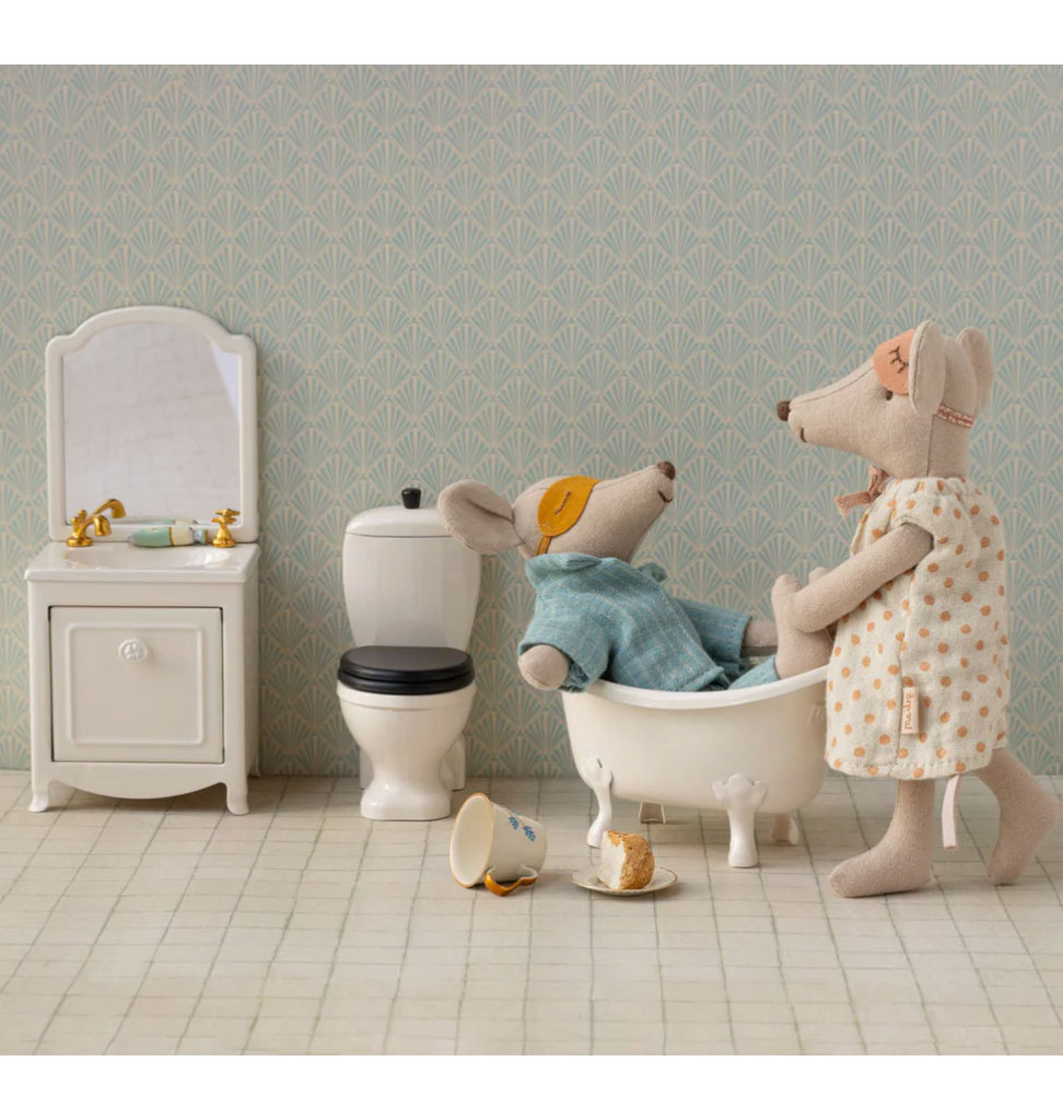 Maileg Maileg bathroom furniture off white for the mice
