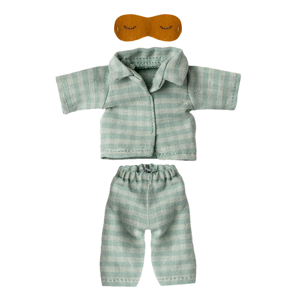 Maileg Maileg pyjama met slaapmasker voor vader muis