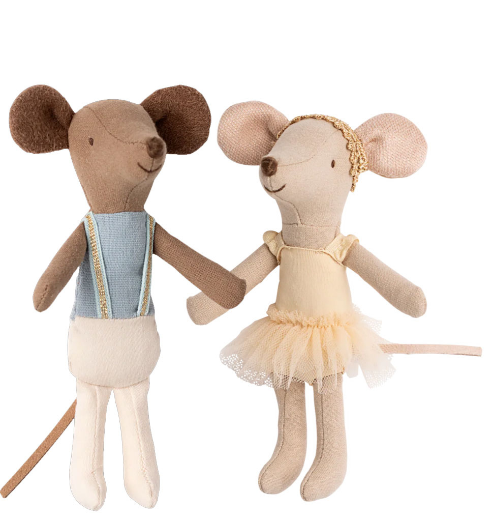 Maileg Maileg balletdanser Big Brother muis met standaard en geschenksdoos