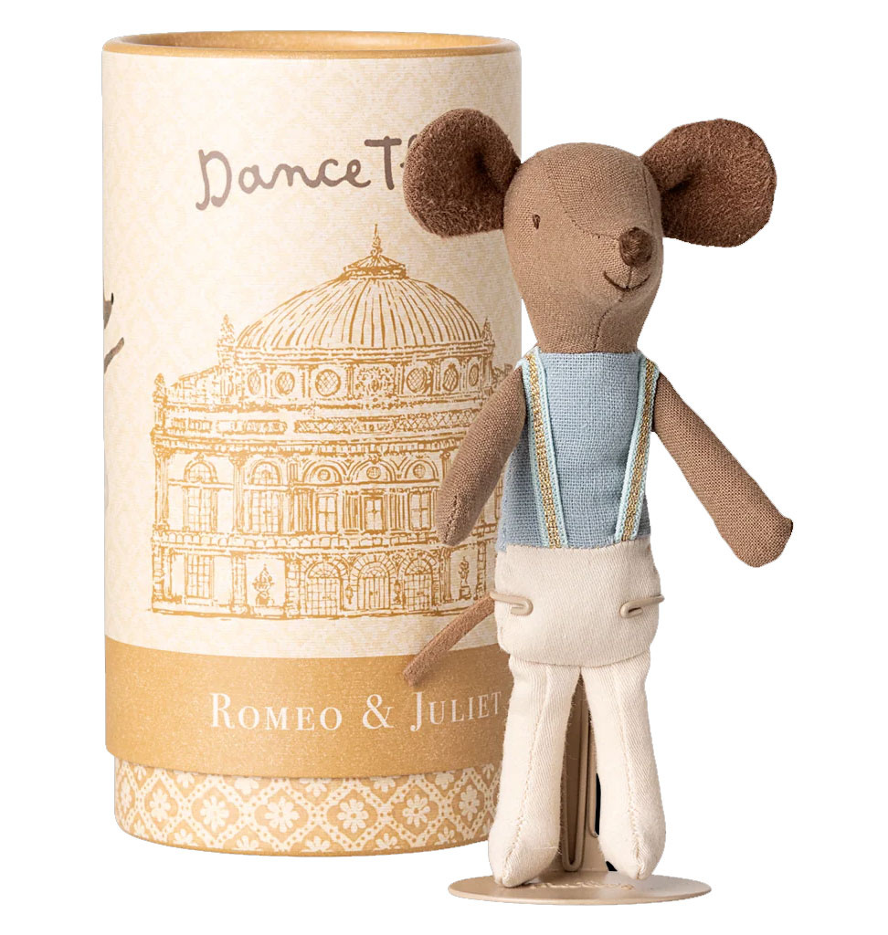 Maileg Maileg balletdanser Big Brother muis met standaard en geschenksdoos