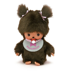 Monchhichi Monchhichi 'bebichhichi' meisje met slabbetje en speentje