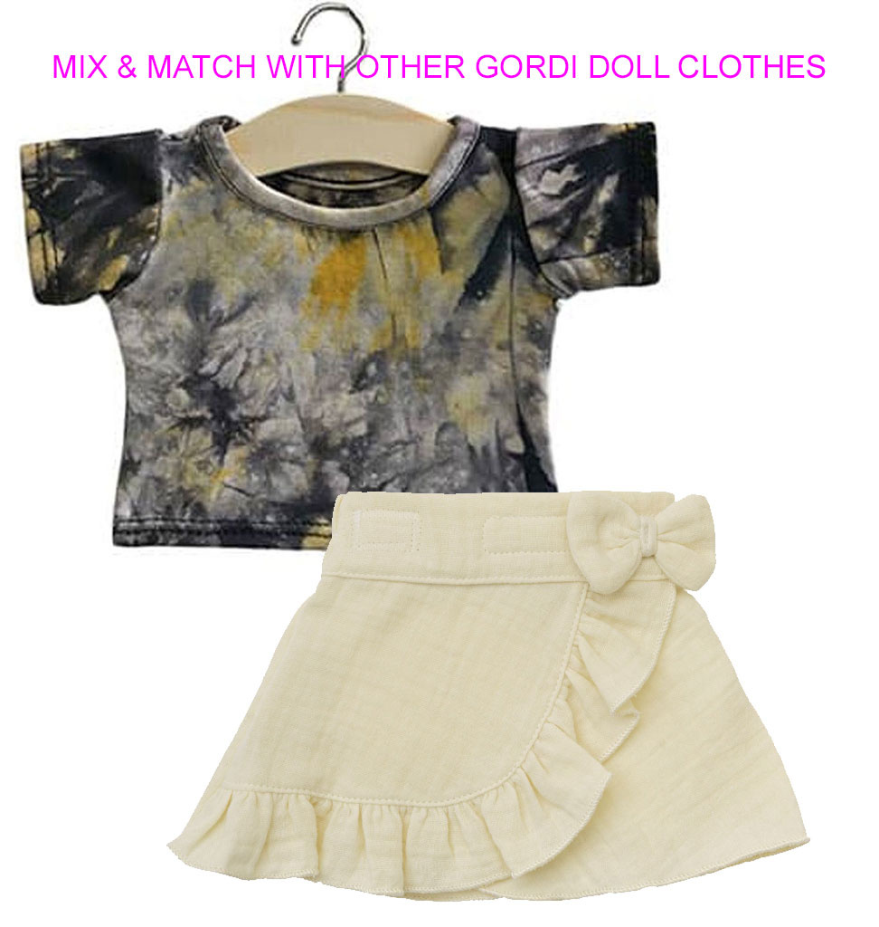 Heless Heless wrap skirt with top for the Gordi dolls / ecru