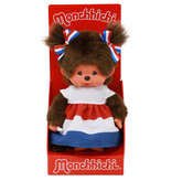 Monchhichi Monchhichi meisje Nederlandse jurk en strikjes