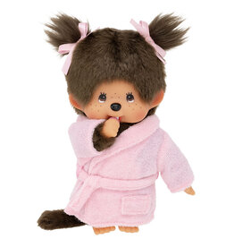 Monchhichi Monchhichi meisje met roze badjas