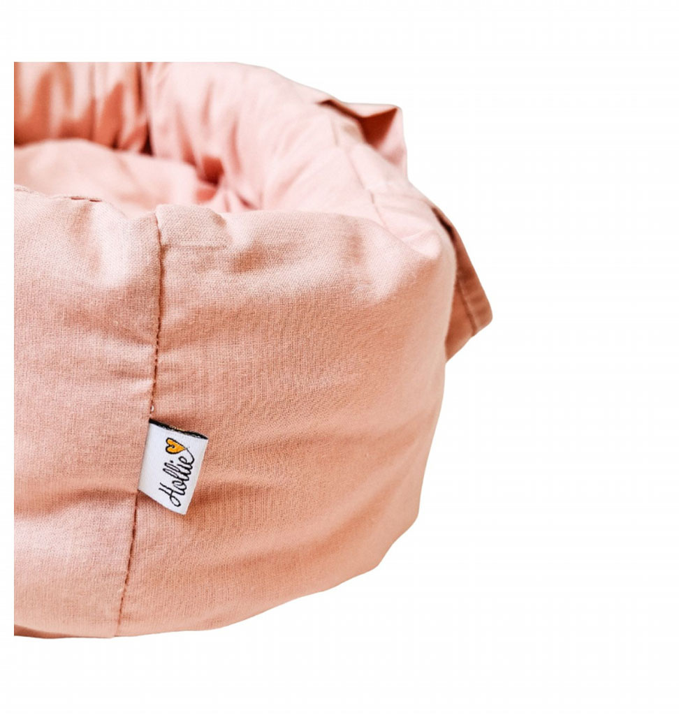Hollie Hollie doll carrier with cushion and duvet / travel cot peach