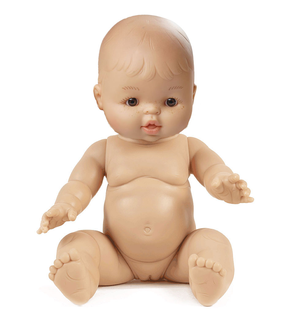 Paola Reina poppen Paola Reina Gordi Mädchen mit Augenbrauen und Sommersprossen / braunen Augen