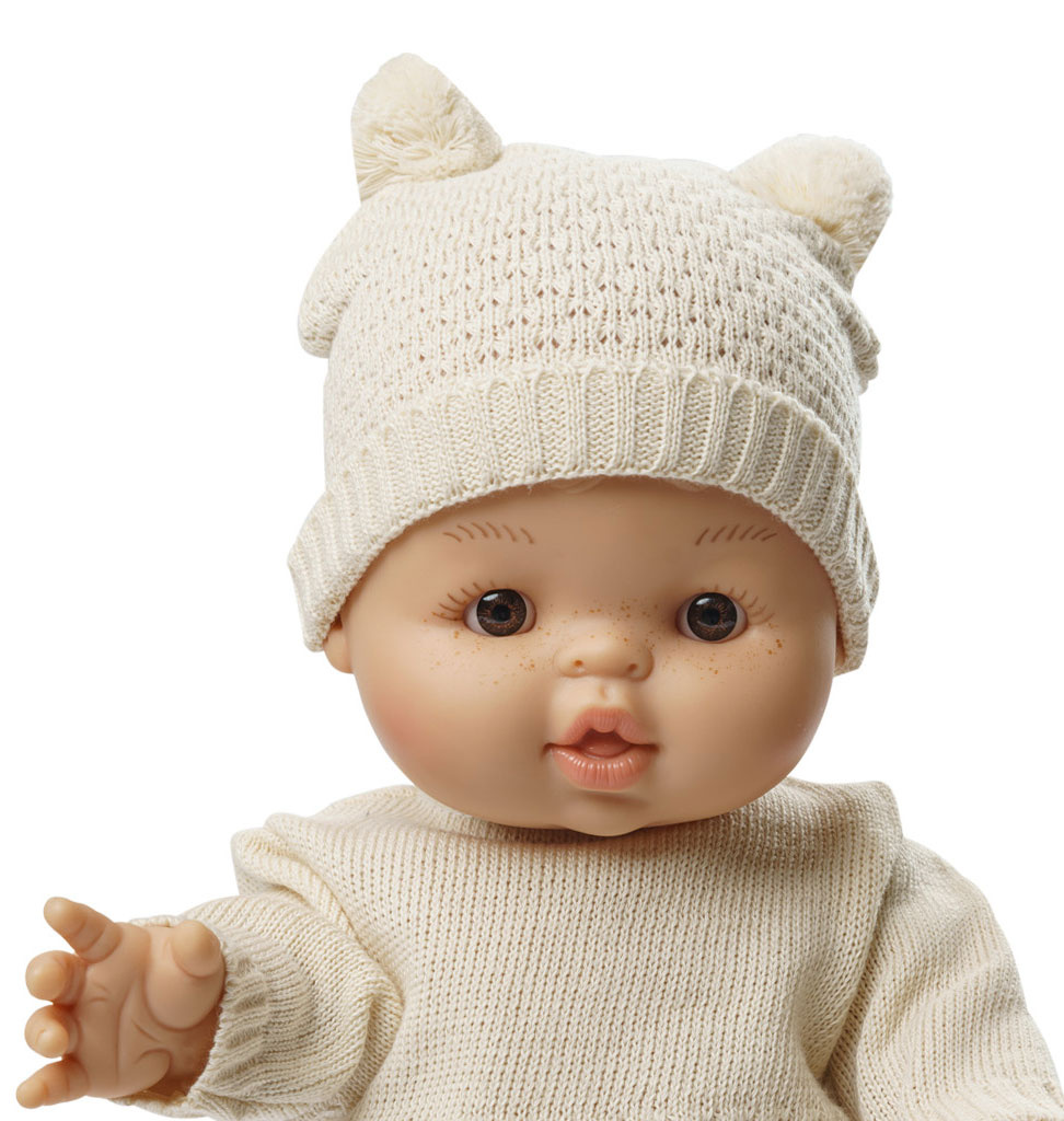 Paola Reina poppen Paola Reina Gordi Mädchen mit Augenbrauen und Sommersprossen / braunen Augen