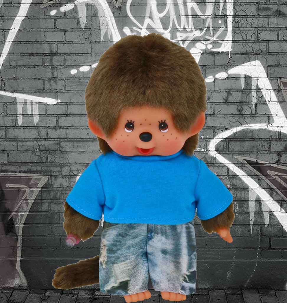 Monchhichi boy street fashion - Knuffels à la carte