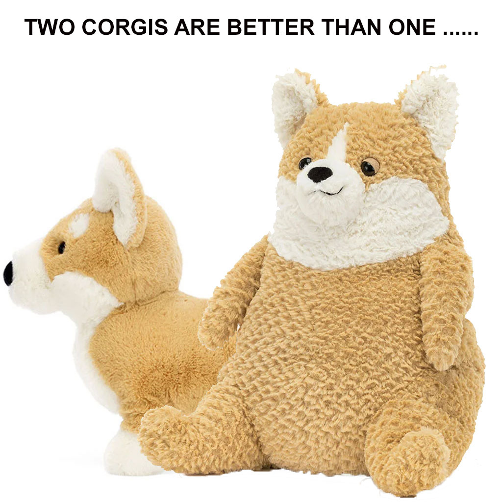 Jellycat knuffels Jellycat Kuscheltier Hund Amore Corgi