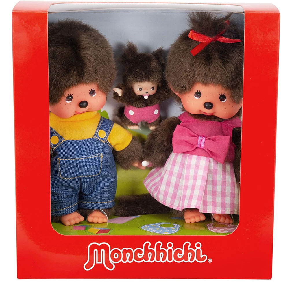 Monchhichi Monchhichi familie set in vensterdoos