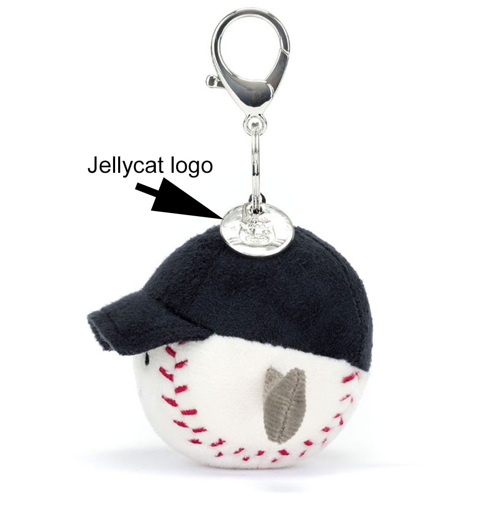 Jellycat knuffels Jellycat Amuseables Sport-Baseball-Taschenanhänger