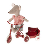 Maileg Maileg Big Sister tricycle muis met rode tas