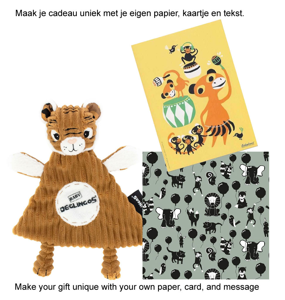 Les Déglingos  Les Déglingos knuffeldoekje tijger