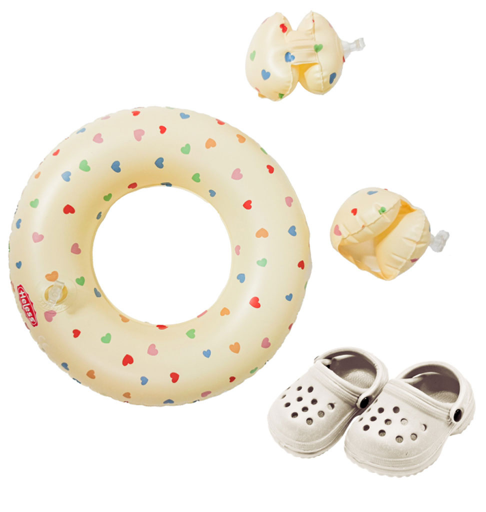 Heless Heless swimming set for dolls / clogs, swimming ring and wings dolls 35-45 cm)