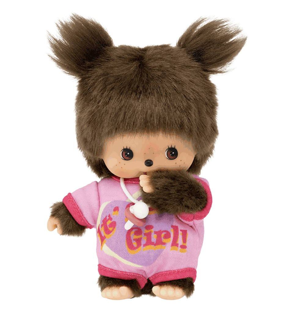 Monchhichi Monchhichi 'bebichhichi' girl with romper and pacifier