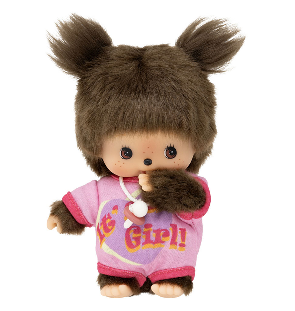 Monchhichi Monchhichi 'bebichhichi' meisje met rompertje en speentje