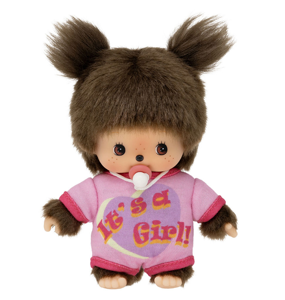 Monchhichi Monchhichi 'bebichhichi' girl with romper and pacifier