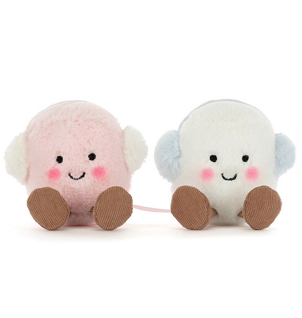Jellycat knuffels  Jellycat Amuseables Toastie Rosa und weiße Marshmallows