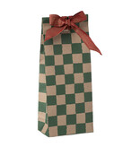 Maileg Maileg gift bag mini / 26.5 x 9 cm / green check
