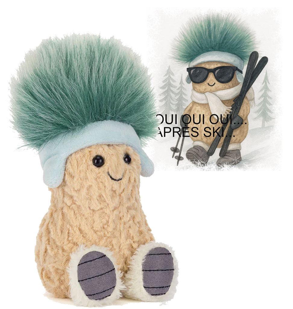 Jellycat knuffels Jellycat Amuseables peanut 'Après ski' / peanut