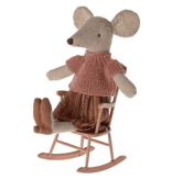 Maileg Maileg rocking chair for mice / dark powder