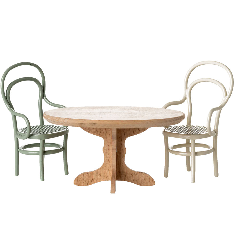Maileg Maileg oval dining table for mice / natural wood