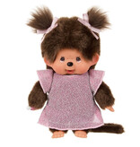 Monchhichi Monchhichi girl pink glitter dress