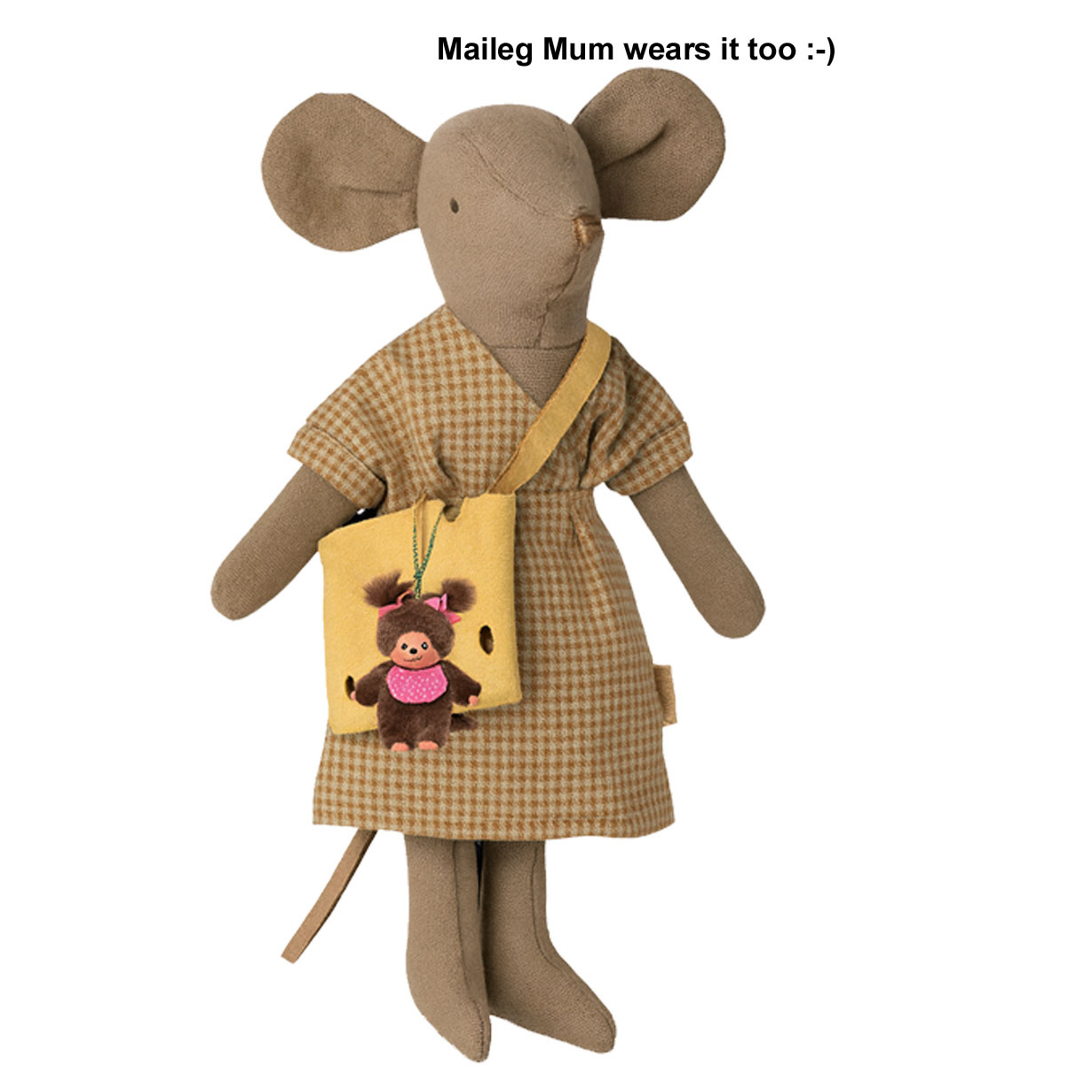 Monchhichi sleutelhanger meisje / roze