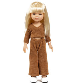 Minikane  Minikane Amigas poppen kledingset Ensemble cache-coeur en tricot angora caramel