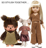 Minikane  Minikane Amigas poppen kledingset Ensemble cache-coeur en tricot angora caramel