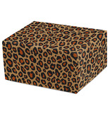 Gift wrapping paper leopard kraft