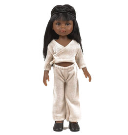Minikane  Minikane Amigas poppen kledingset Ensemble cache-coeur en tricot angora beige clair
