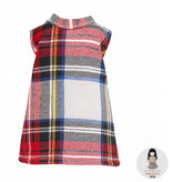 Minikane  Minikane Amigas / jurk IVA à carreaux Tartan écru