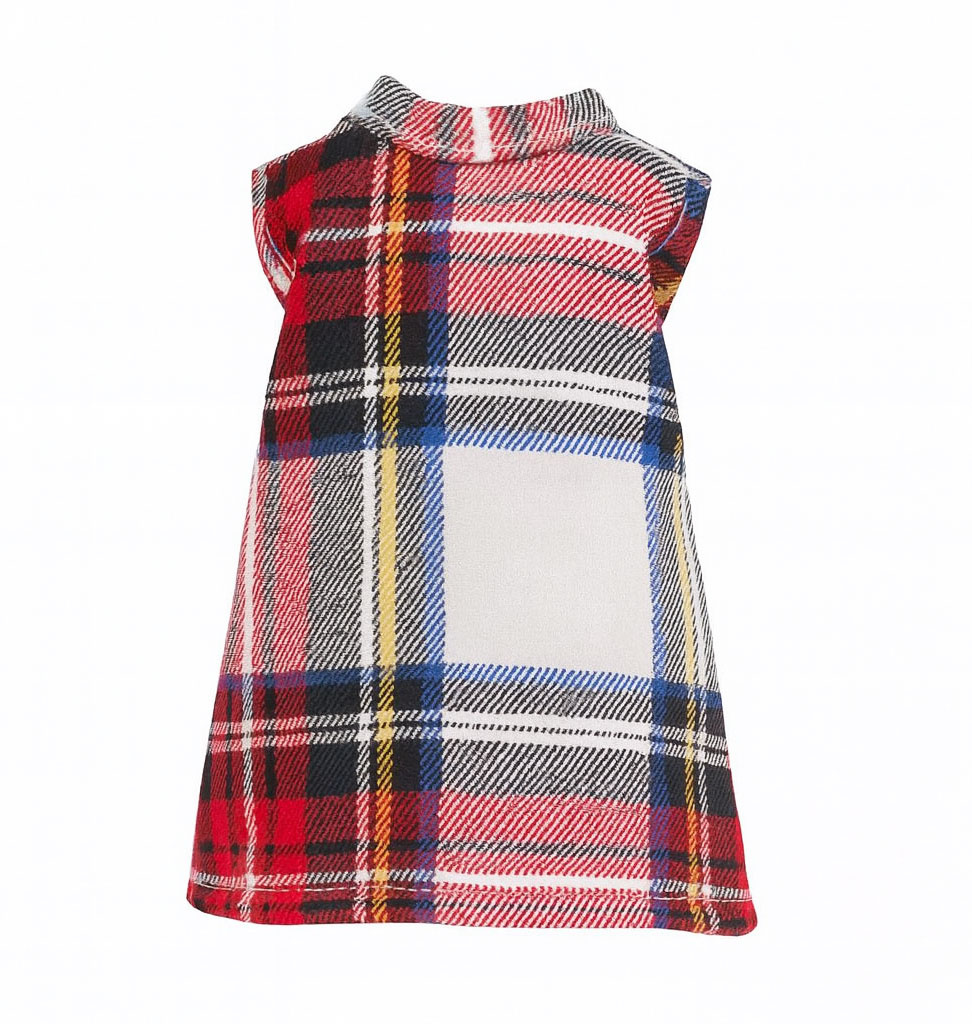 Minikane  Minikane Amigas / Kleid IVA à carreaux Tartan écru