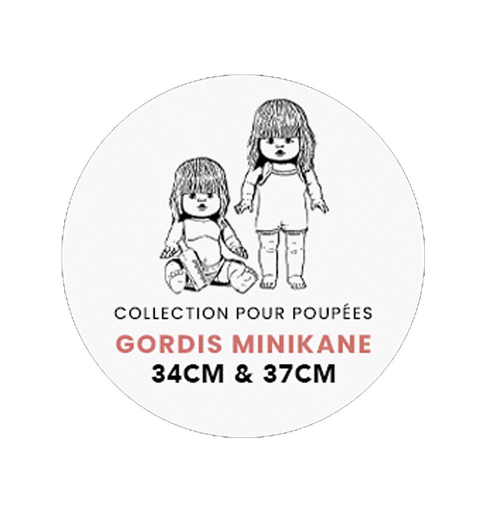 Minikane  Minikane gebreide jurk voor Gordi-poppen / Robe Lena crème