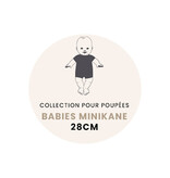 Minikane  Minikane gebreide jurk voor Gordi-poppen / Robe Lena crème
