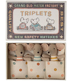 Maileg Maileg triplets / triplets baby mice in a matchbox