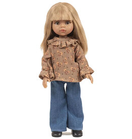 Minikane  Minikane Amigas Puppen-Kleidungsset Ensemble Top-Bluse Rosalie aus Krepp Éloïse und Jeans Bleu Foncé