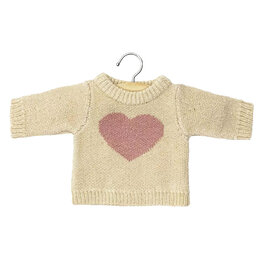 Minikane  Minikane Strickpullover mit rosa Herz für deine Puppe