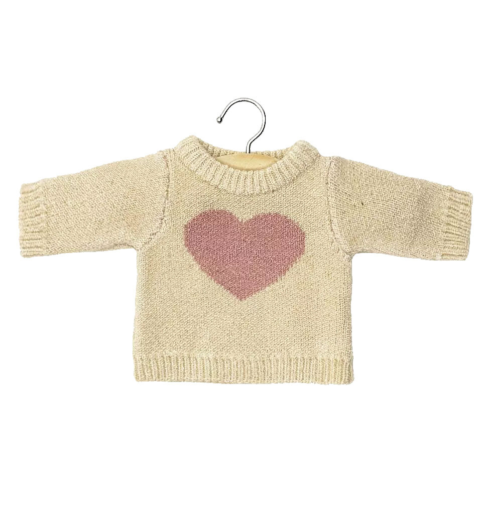 Minikane  Minikane Strickpullover mit rosa Herz für deine Puppe