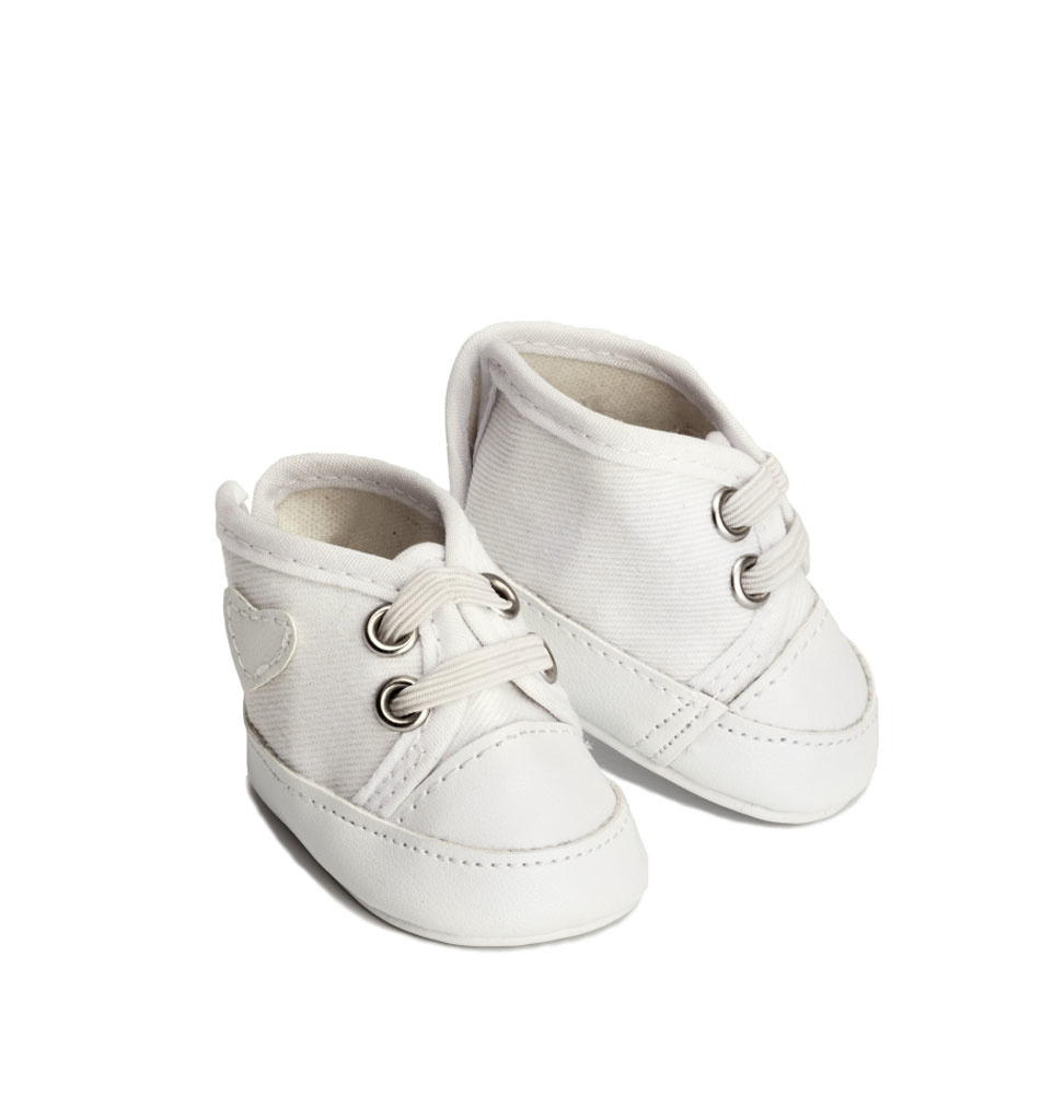 Skrållan Weiße Skrållan-Sneaker (passend für Gordi-Puppen und Miniland-Puppen / Ausstellungsmodell)