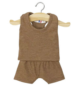 Minikane  Minikane zweiteiliges Unterwäscheset für die Gordi-Puppen / Schokoladenchiné