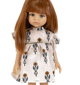 Minikane  Minikane Amigas dolls / robe Daisy en coton Fleurs Nordiques with passepoil