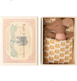 Maileg Maileg Sleepy wakey baby mouse girl in matchbox with bedding