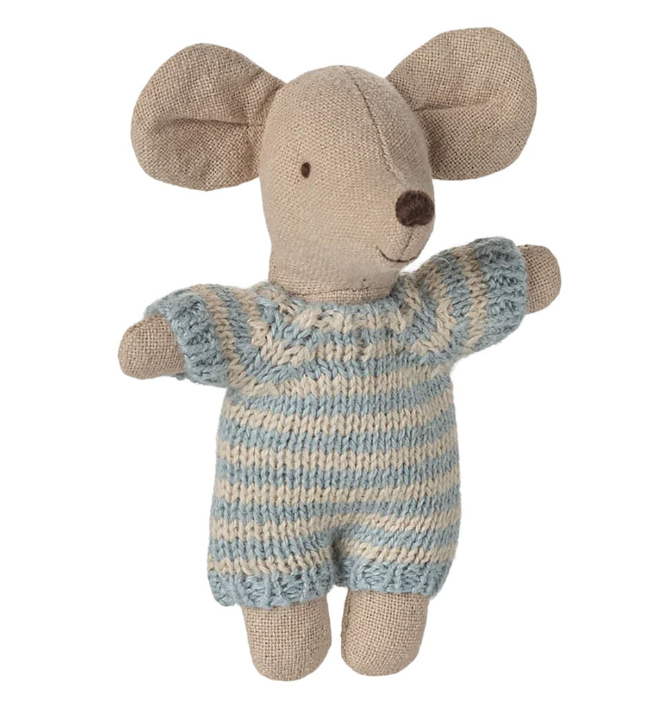 Maileg Maileg Babymaus in Reisewiege / blau