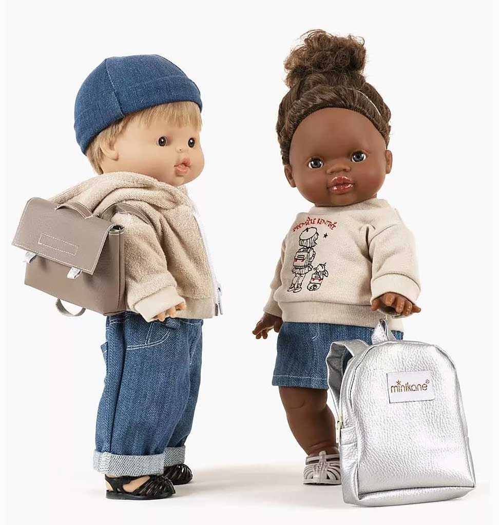 Minikane  Minikane Schultasche für Puppen / silber