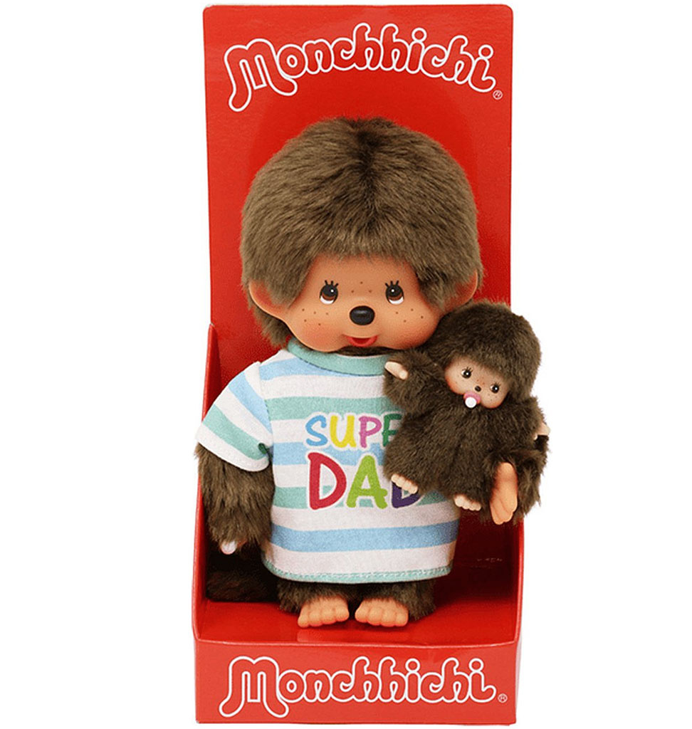 Monchhichi Monchhichi, der Super-Papa, traf Baby