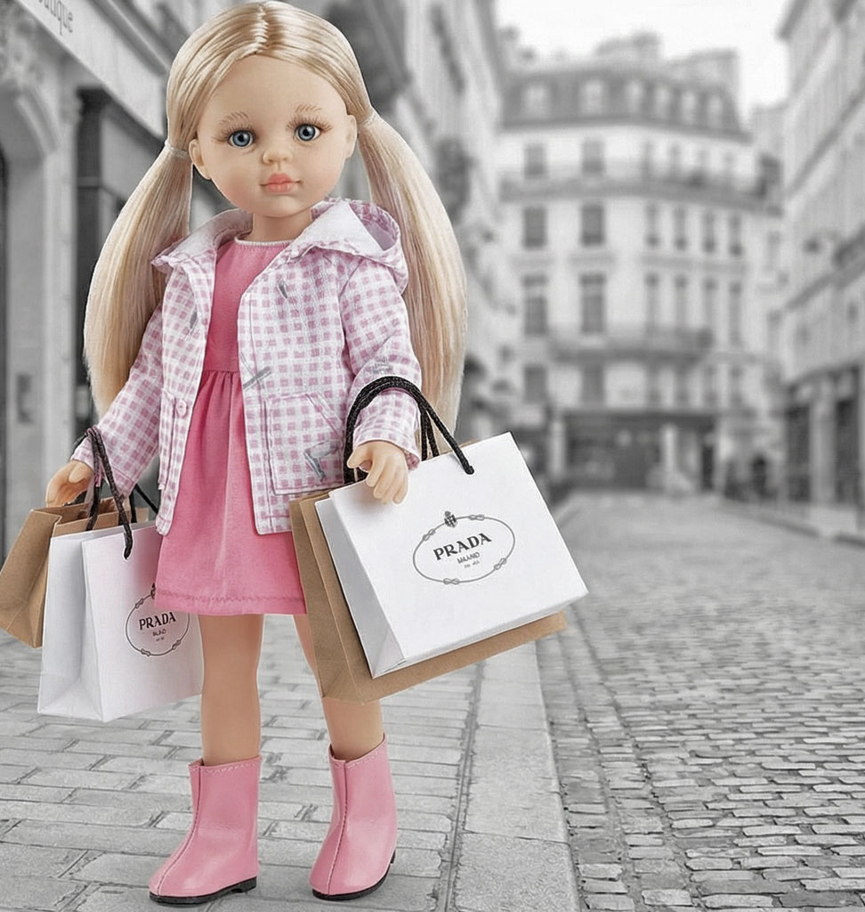 Paola Reina poppen Paola Reina Amigas doll Rosa with pigtails