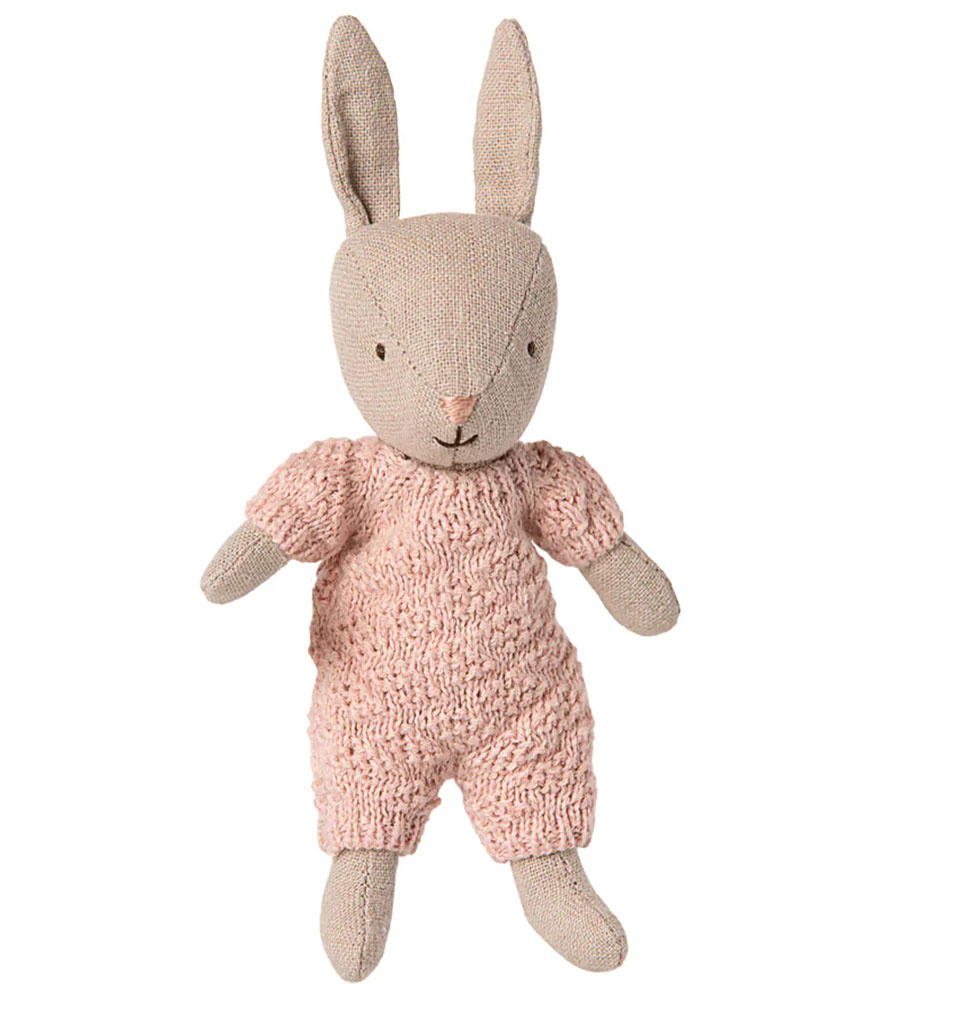 Maileg Maileg gebreid babypakje voor micro bunny  / roze