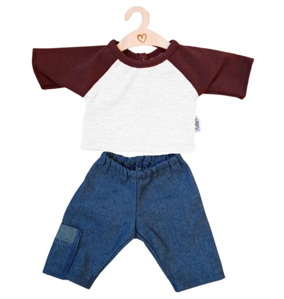 Hollie Hollie clothing set Robin jeans + shirt bordeaux for Gordi dolls